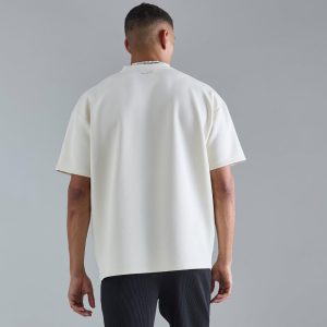 versized Floral Line Drawing Scuba T-shirt