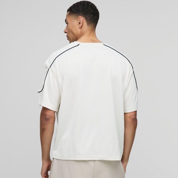 Oversized Boxy Half Sleeve Varsity T-Shirt - Image 2